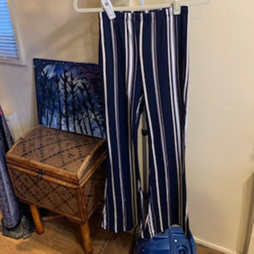 Forever 21 Stretch flared striped pants